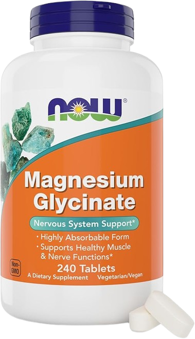 Magnesio Glicinato – NOW Foods | 240 Tabletas