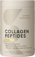 Colágeno Hidrolizado Sports Research Vainilla | 480 g | 40 Porciones