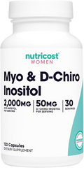 Myo Inositol + D-Chiro Inositol Nutricost | 120 Cápsulas