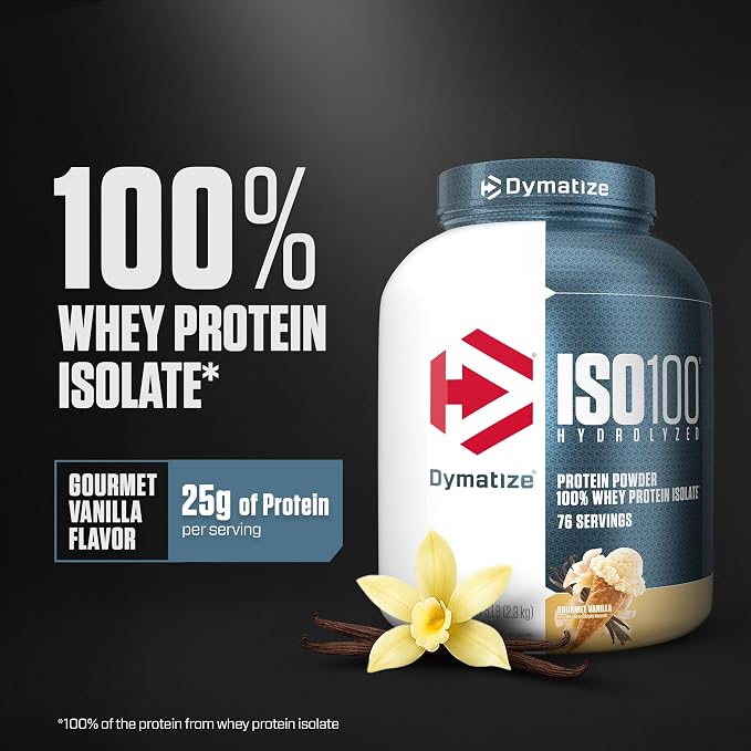 Dymatize ISO100 Whey Protein Isolate 5 lb – Vainilla