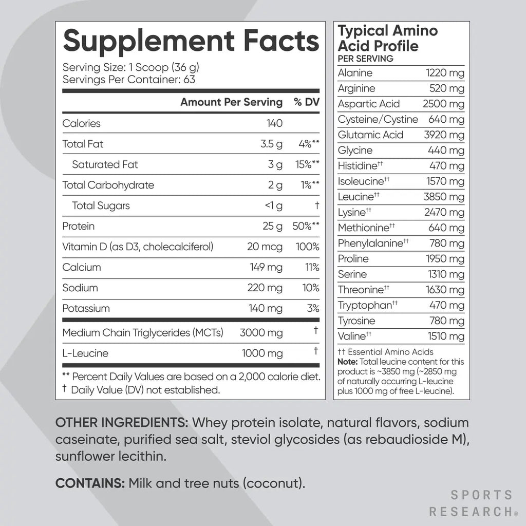 Proteína Whey Isolate Premium – Sports Research 5 lb (Vainilla)