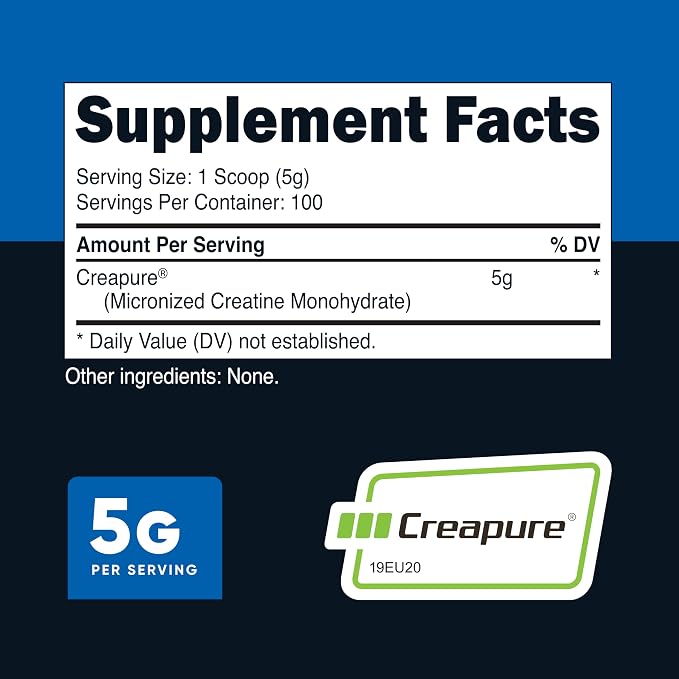 Creatina Monohidratada Creapure® – Nutricost 500 g