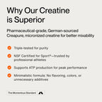 Creatina Momentous con Creapure® (450 g | 90 Servicios)