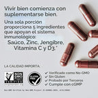 Saúco + Zinc, Vitamina C y D3 – Sports Research | Soporte Inmunológico
