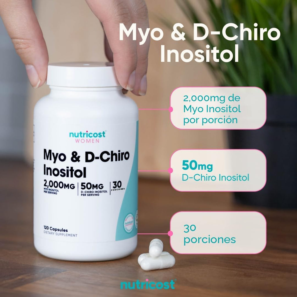 Myo Inositol + D-Chiro Inositol Nutricost | 120 Cápsulas