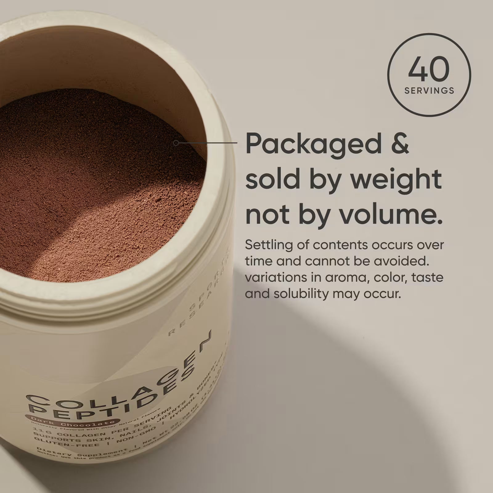 Colágeno Hidrolizado Sports Research Chocolate Negro | 640 g | 40 Porciones