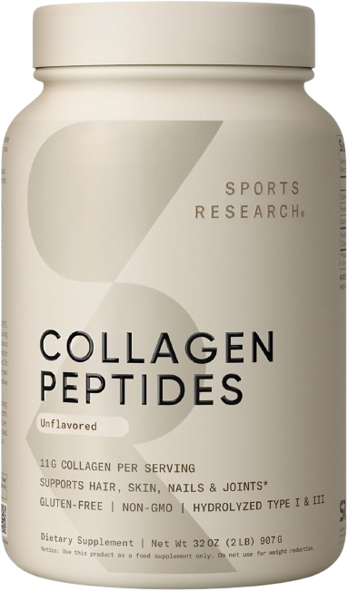 Colágeno Hidrolizado Sports Research 907 g | 82 Porciones | Sin Sabor
