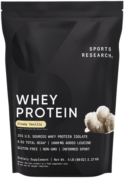 Proteína Whey Isolate Premium – Sports Research 5 lb (Vainilla)