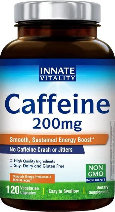 Cafeína Anhidra Innate Vitality | 200 mg | 120 Cápsulas