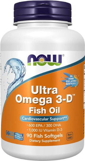 NOW Foods Ultra Omega 3-D™ – Omega-3 + Vitamina D3, 90 Cápsulas Blandas