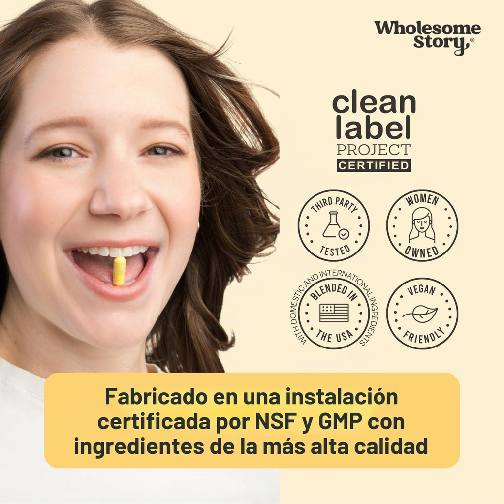 Wholesome Story Berberina HCl 1500 mg – 500 mg por Cápsula, 90 Cápsulas