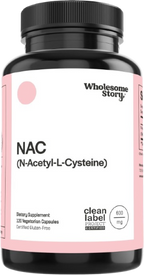 Wholesome Story NAC 600 mg – N-Acetil L-Cisteína, 120 Cápsulas Veganas