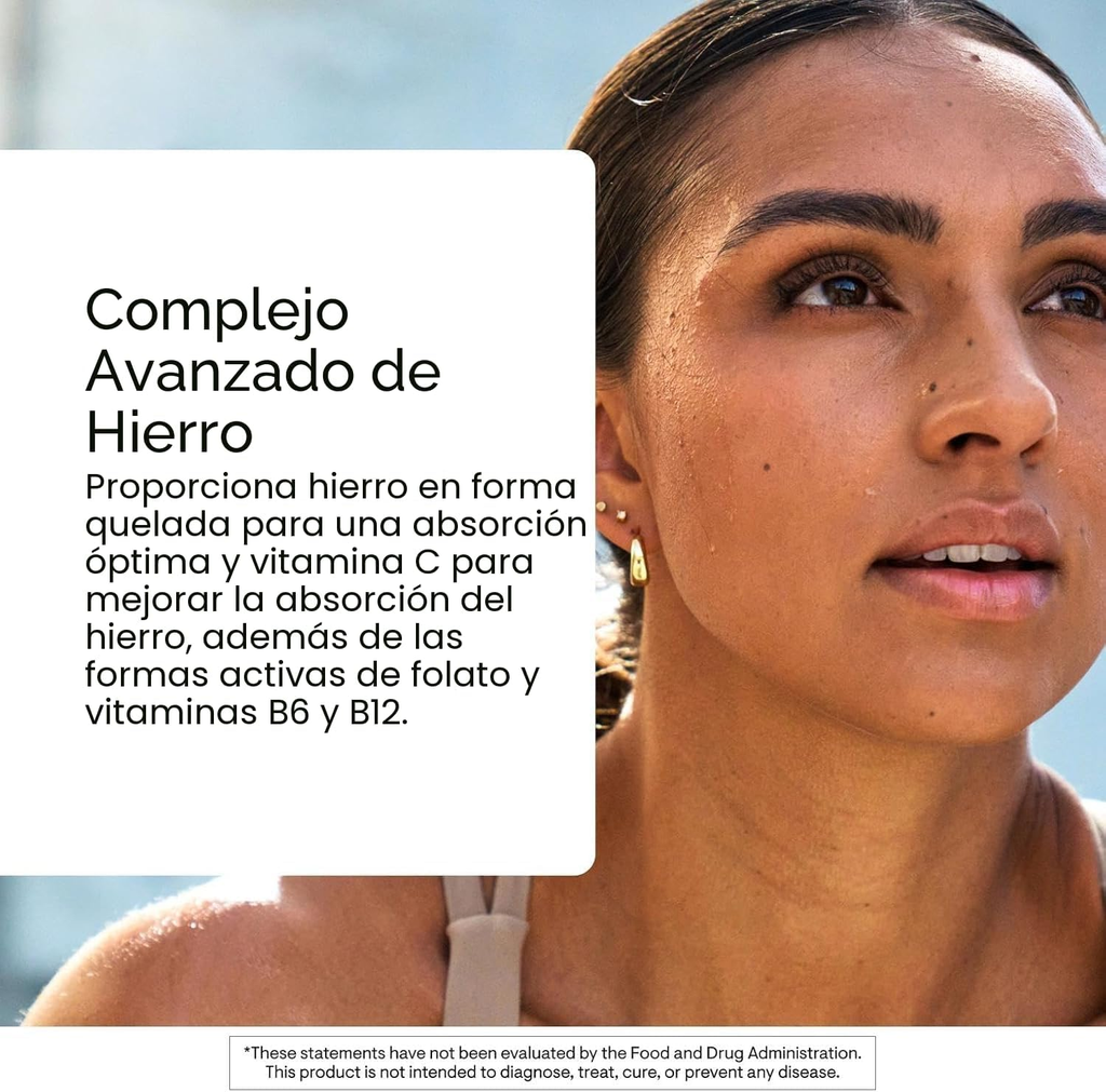 Thorne Advanced Iron Complex – 36 mg de Hierro, Vitaminas B y C, 60 Cápsulas