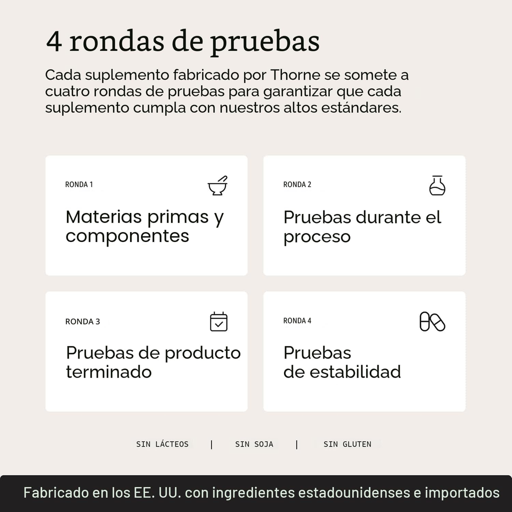 Thorne Advanced Iron Complex – 36 mg de Hierro, Vitaminas B y C, 60 Cápsulas