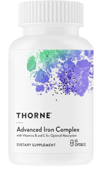 Thorne Advanced Iron Complex – 36 mg de Hierro, Vitaminas B y C, 60 Cápsulas
