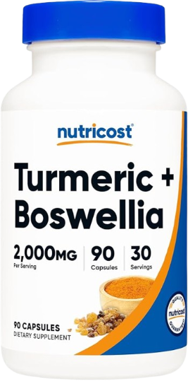 Nutricost Cúrcuma + Boswellia 2000 mg – 90 Cápsulas