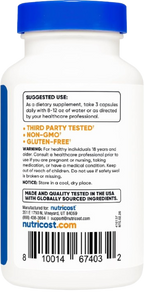 Nutricost Cúrcuma + Boswellia 2000 mg – 90 Cápsulas