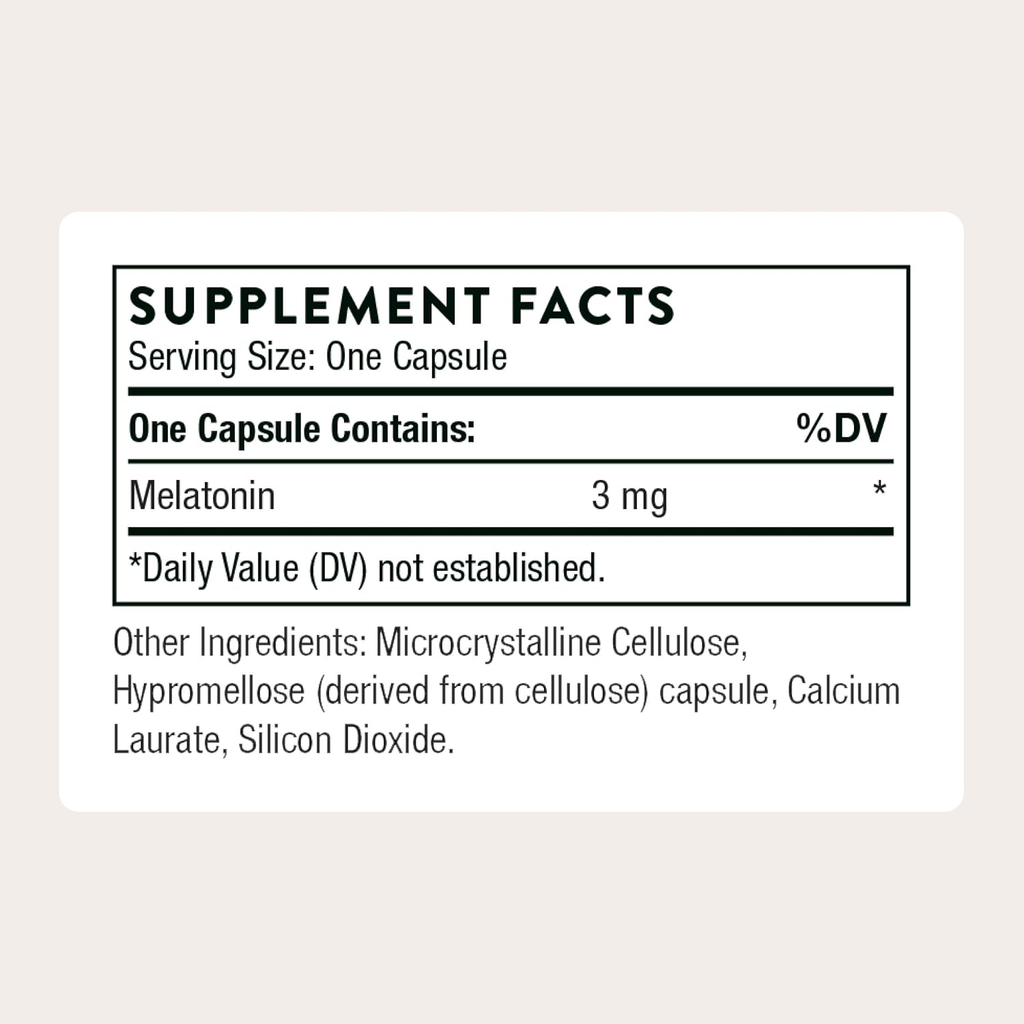 THORNE Melaton-3 3 mg – Melatonina 60 Cápsulas