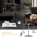 MEGAWISE Báscula Digital de Cocina Recargable – 33 lb, Alta Precisión