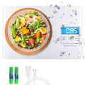 MEGAWISE Báscula Digital de Cocina Recargable – 33 lb, Alta Precisión