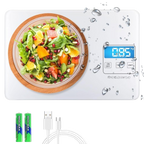MEGAWISE Báscula Digital de Cocina Recargable – 33 lb, Alta Precisión