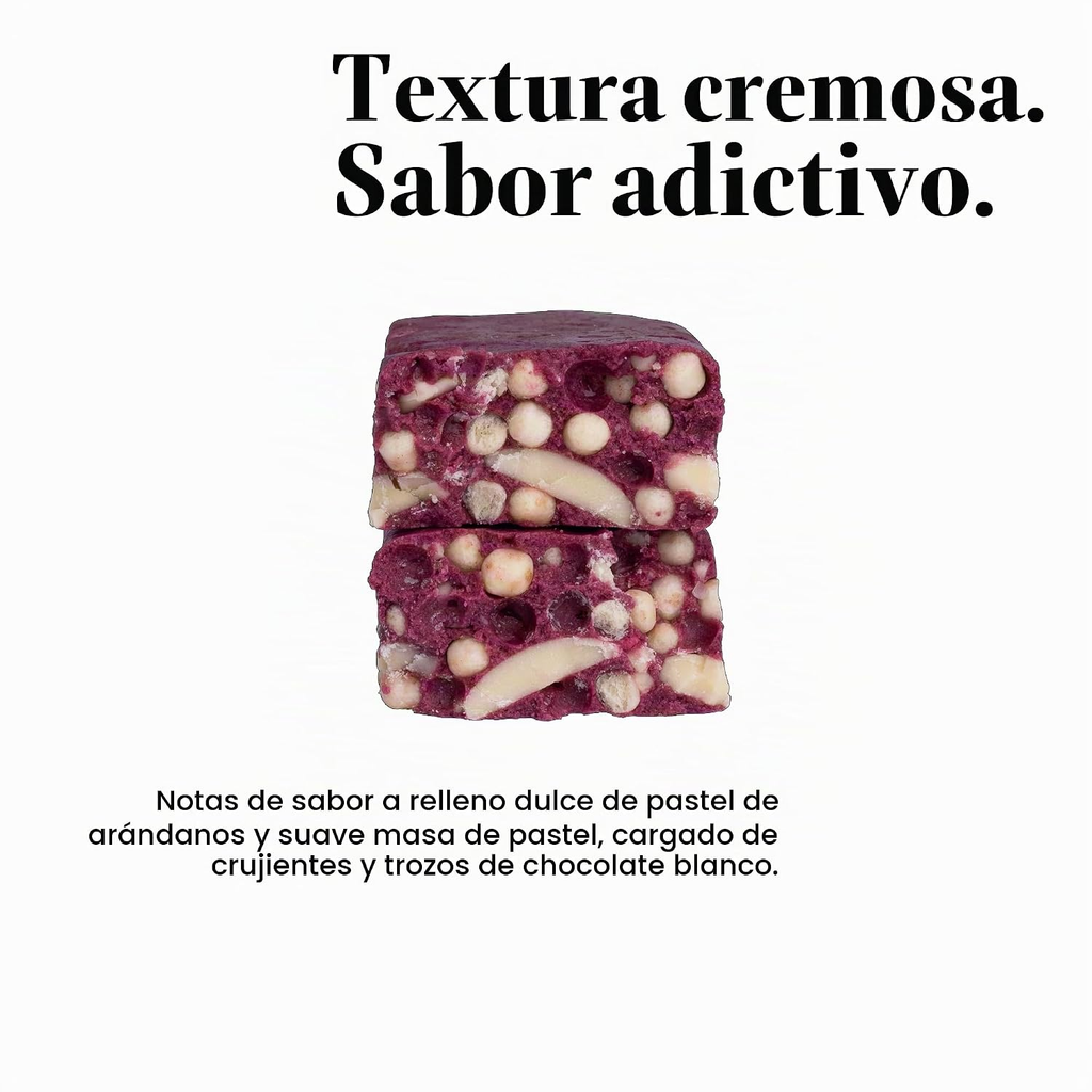 David Barras de Proteína 28 g – Sin Azúcar, Sin Gluten | Pastel de Arándanos | 12 Unidades