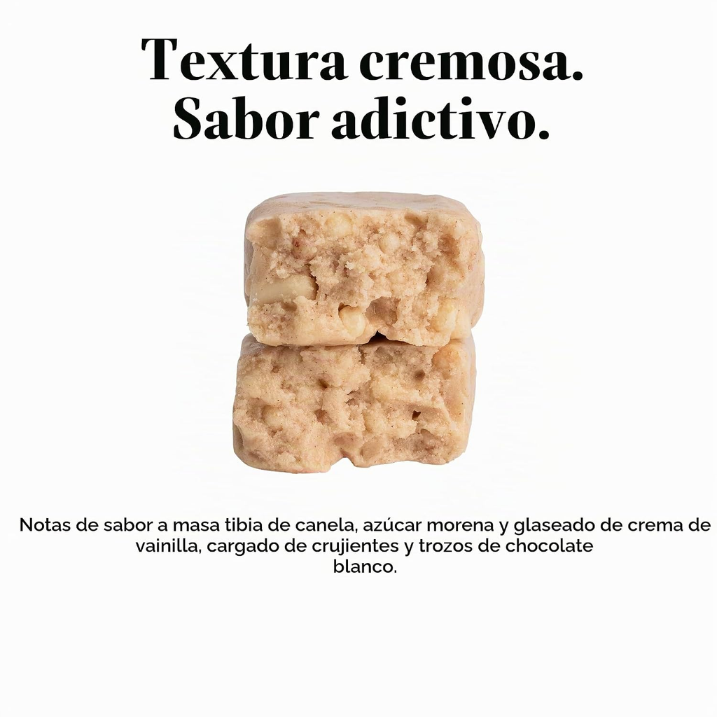David Barras de Proteína 28 g – Sin Azúcar, Sin Gluten | Rollo de Canela | 12 Unidades