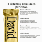 David Barras de Proteína 28 g – Sin Azúcar, Sin Gluten | Mantequilla de Maní | 12 Unidades