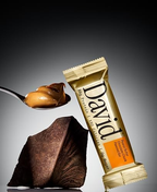David Barras de Proteína 28 g – Sin Azúcar, Sin Gluten | Chocolate y Mantequilla de Maní | 12 Unidades