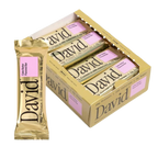 David Barras de Proteína 28 g – Sin Azúcar, Sin Gluten | Masa de Pastel | 12 Unidades