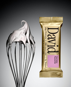David Barras de Proteína 28 g – Sin Azúcar, Sin Gluten | Masa de Pastel | 12 Unidades