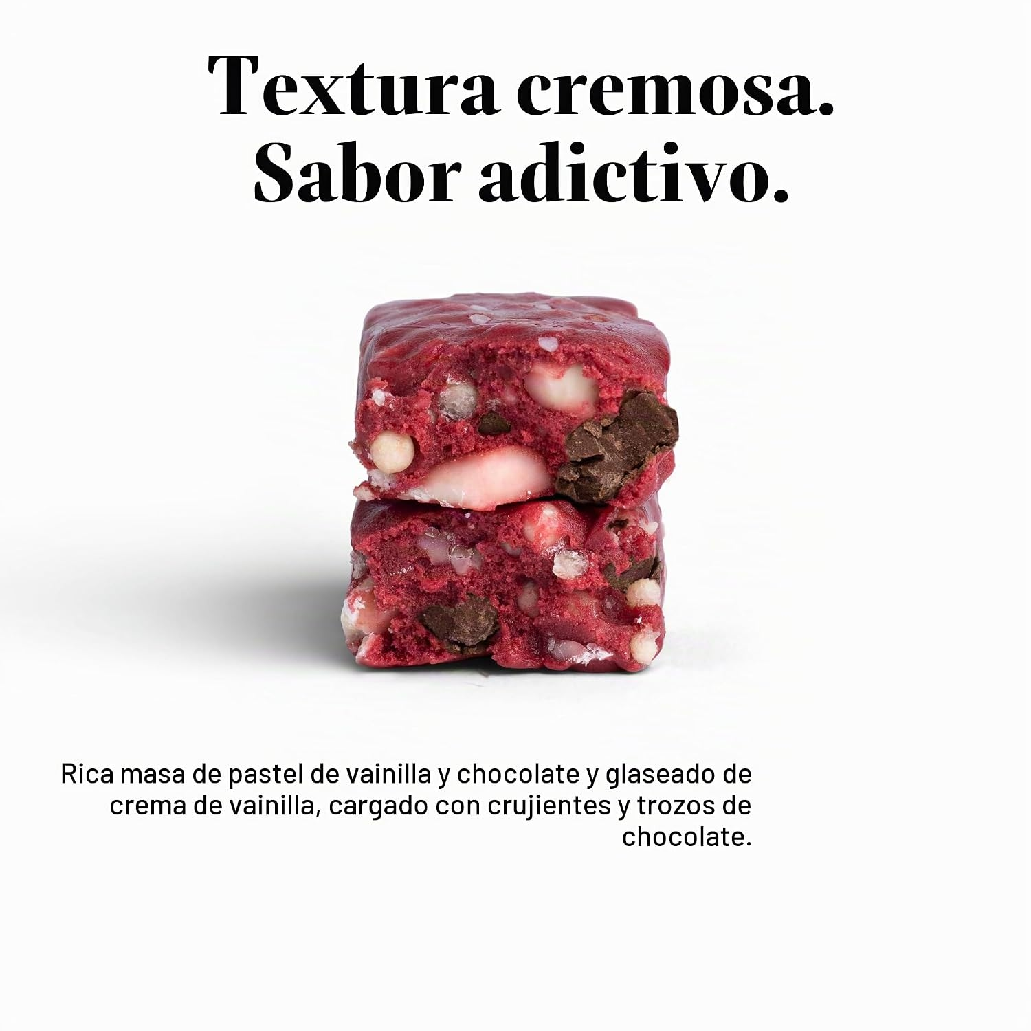 David – Barra de Proteína Sin Azúcar | Red Velvet | 28 g de Proteína | Pack x 12