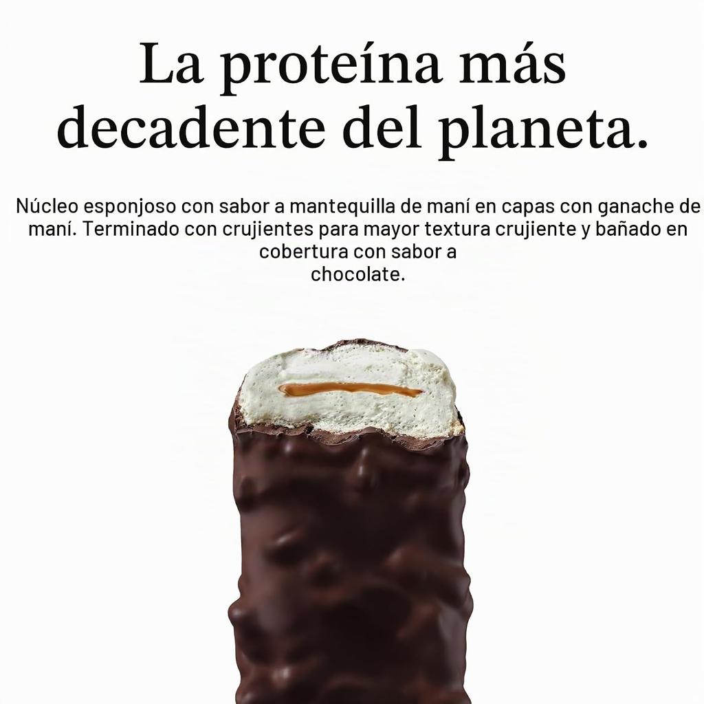 David Protein Bar – Mantequilla de Maní y Chocolate Crunch | 20 g de Proteína | 0 g de Azúcar